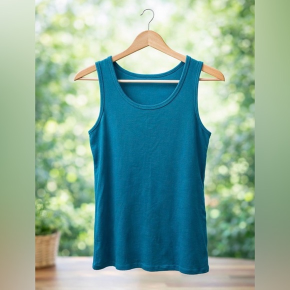 Time and Tru Tops - Time and Tru Teal Scoop-Neck Tank – Size (XXXL)